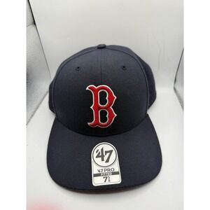 '47 Brand Boston Red Sox Cooperstown Collection Fitted Hat Navy Blue 7 5/8 MLB